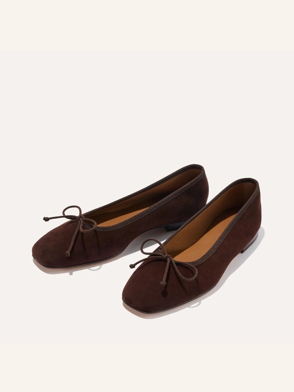 Margaux Fonteyn flats in Suede Espresso BNIB
